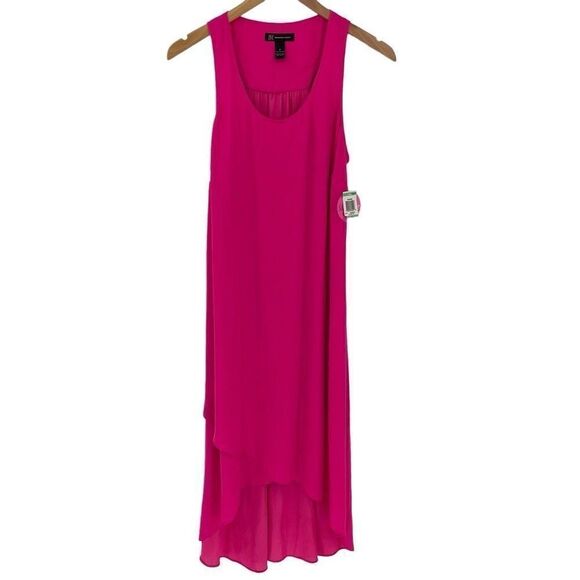 INC Summer International Concepts Sleeveless High Low A-Line Dress Women 8 Pink - Picture 1 of 7